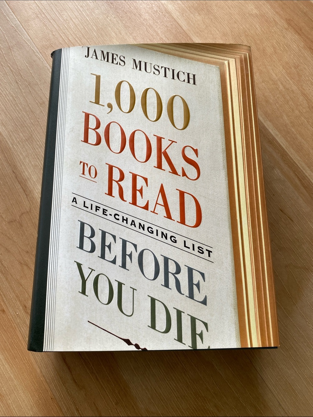 1,000 Books to Read Before You Die Hardcover - White, Gold, Orange Cover